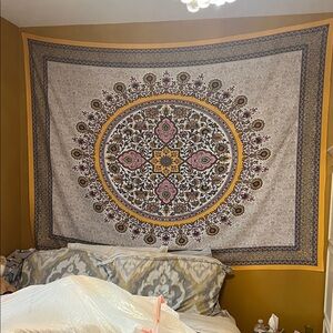 Bohemian Hippie VibesTapestry Wall Hanging in Multicolors 78” x 58”